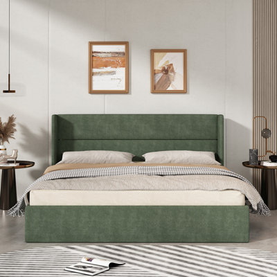 Gaillarde Hydraulic Lift Up Storage Upholstered Platform Bed