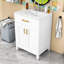 Ensemble de meuble-lavabo 24 po avec lavabo en céramique et 2 portes à fermeture en douceur-530514768
