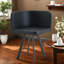 Chaises de salle à manger confortables, garniture en métal moderne en cuir synthétique pour cuisine