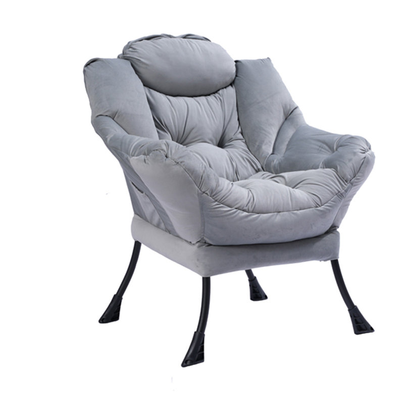 Khelan Upholstered Accent Chair, Light Gray Fabric