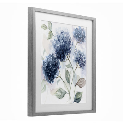 Soft Hydrangea Breeze, reproduction encadrée sous verre, design par Nan