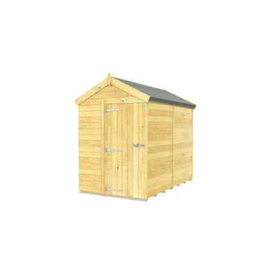 5ft x 8ft Apex Shed - Single Door without Windows
