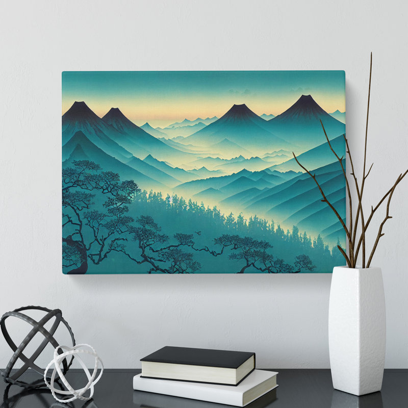 Japanese Forest Mountains Vol.3 - Wrapped Canvas, 35cm H x 50cm W x 3cm D