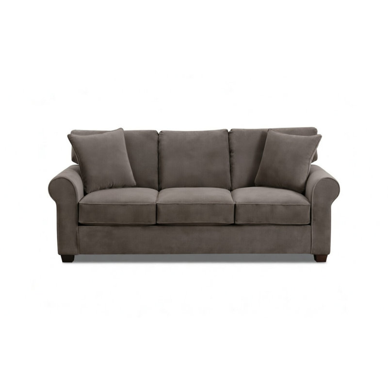 Ardmont Upholstered 86'' Sofa, Bella Otter Performance Velvet