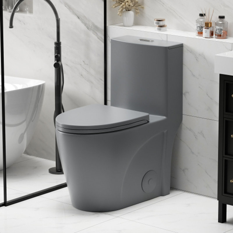 Elongated Dual-Flush Comfort Height Toilet with S-Trap and Tank-Top Button, Gloss White