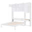 Grand lit escamotable mural avec bureau, tablettes de rangement et armoires supérieures - lit pliant peu encombrant, blanc-117989000-117989001