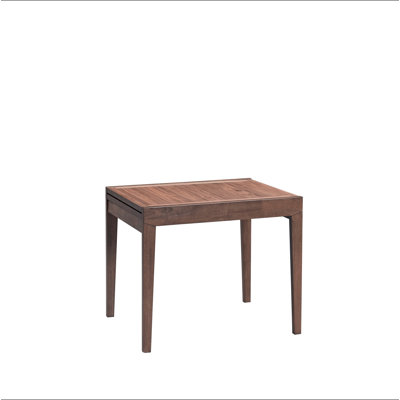 Mayah Walnut Finish Dining Table w/ Extension Leaf