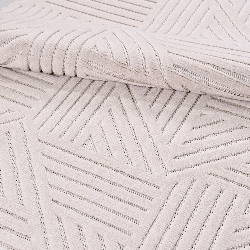 Tapis beige moderne lavable à la machine, Rectangle de 2 pi 7 po x 5 pi