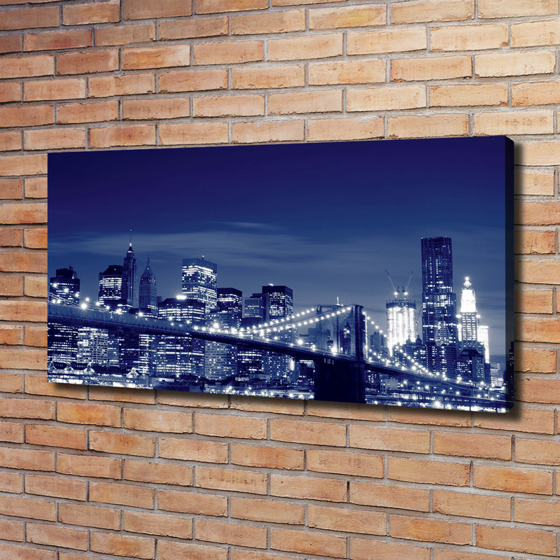 New York By Night - Wrapped Canvas Print
