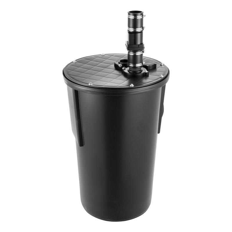 Système de broyeur d'eaux d'égout, 1 HP, pompe à fonte en fonte 5100 GPH avec bassin, lame de broyage, système automatique de collecte et d'évacuation d'eau / d'infiltration extérieure à 120 V avec interrupteur à flotteur, décharge de 2 po, noir