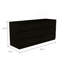 Commode double 6 tiroirs, dessus, noir-1177303208