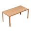 Table de salle à manger d'extérieur 63 ", plateau à lattes rectangulaire avec structure en métal 63"