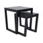 Ensemble de 2 tables d'appoint gigognes noires, chic moderne, peu encombrantes, polyvalentes et décoratives