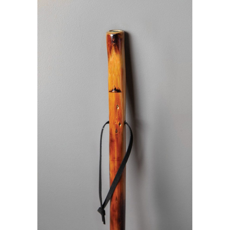  Bâton de marche en bois avec boussole et pochette de rangement 16,5 po, H 1,4 po x l 4,6 po x P 16,5 po