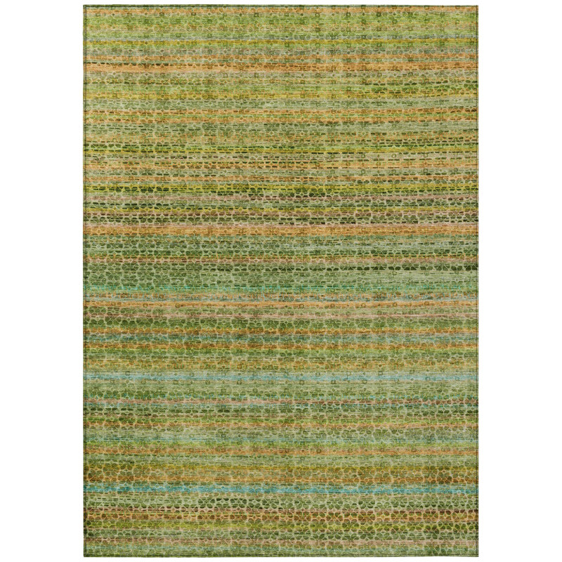 Machine Washable Indoor/Outdoor Oden ACN2155 Striped Rug, Rectangle 2'6" x 3'10"