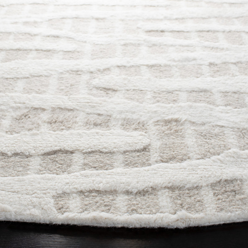Tapis en laine et coton touffeté à la main Zaphod, Rond 6 pi