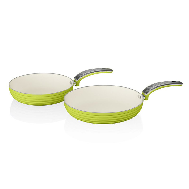 Retro Ceramic Non-Stick Frying Pan, Lime