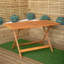 Gillian Outdoor Folding Wooden Garden Dining Table Chairs Parasol And Base Set-125188580-125188584-125188585
