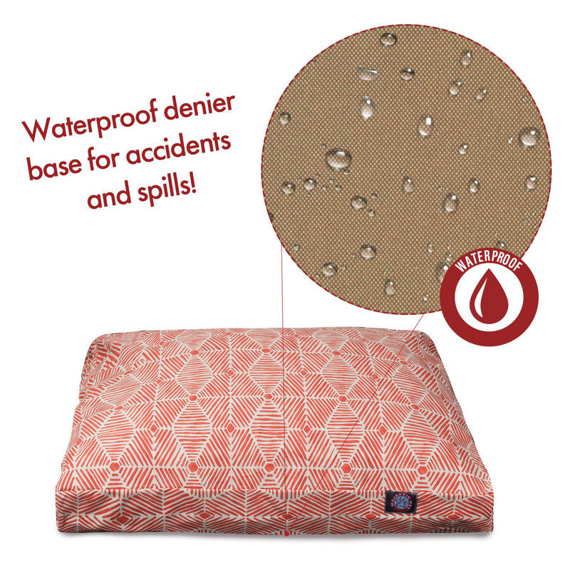 Coussin orthopédique Charlie, Saumon, Grand (l 36 po x P 44 po x H 5 po) ;