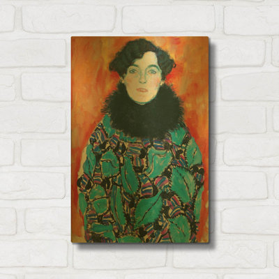 'Johanna Staude' By Gustav Klimt Gold Metal Wall Art, 12" x 16"