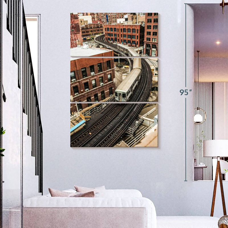 Sireci Chicago Train, 74" H x 48" W