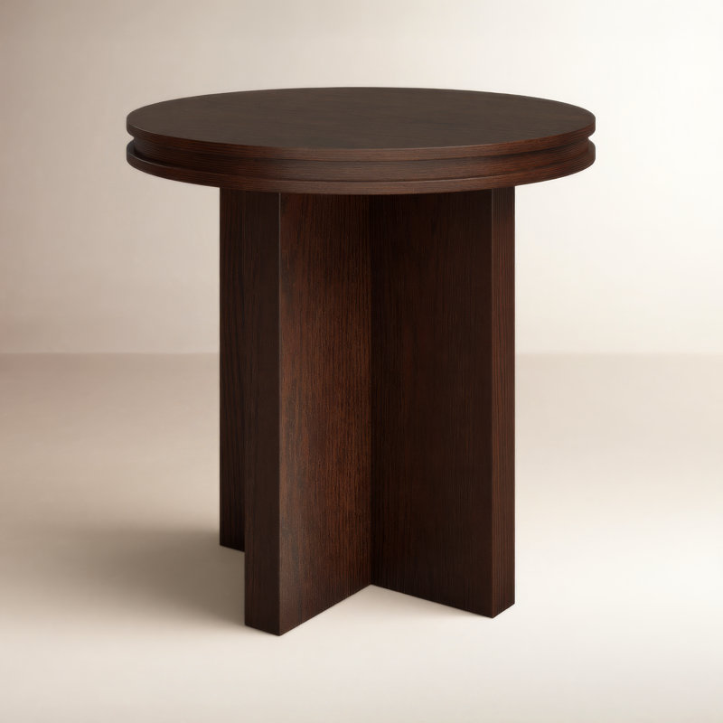 Table de bout en bois massif et manufacturé Southampton, Brun