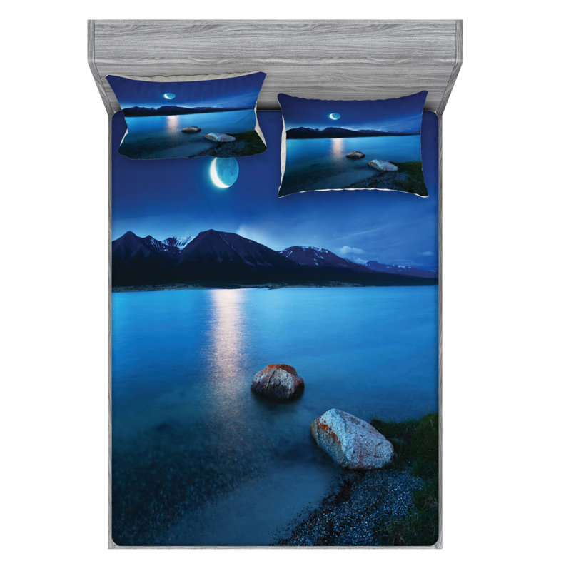 Microfiber Sheet Set, Queen Sheet Set with Fitted Sheet