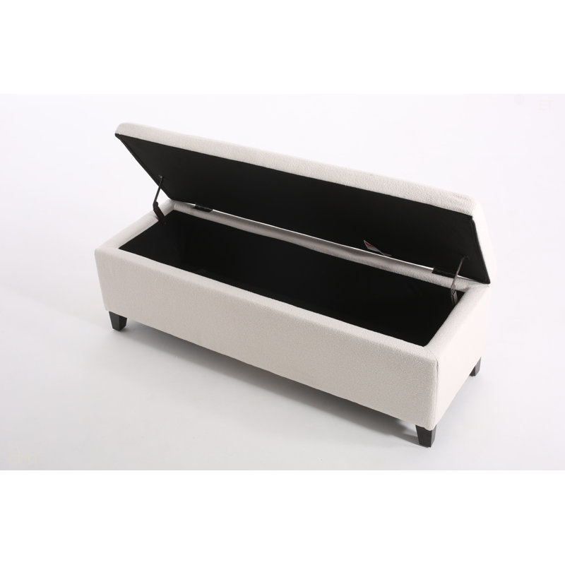 GLOUSTER RANGEMENT OTTOMAN V2, Blanc