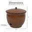 Porte-boyau d'arrosage avec couvercle 19,5 "- brun-104310968
