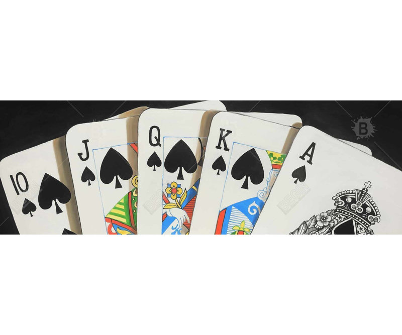 «Card Game Spades Royal Flush», toile encadrée | Décoration intérieure
