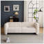 Élégant canapé 3 places Boucle au design ondulé, parfait pour les salons, les chambres et les bureaux d'appartements