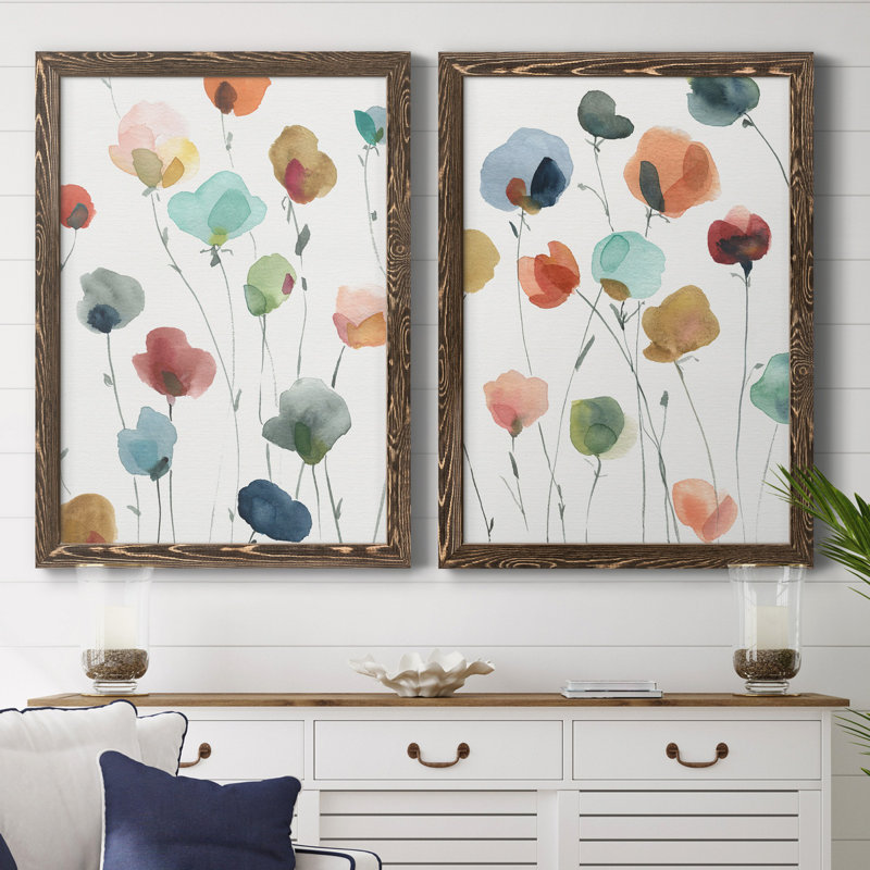 «Lollipop Garden I», ensemble de 2 impressions, Toile encadrée, H 37,5 po x l 55 po, Érable