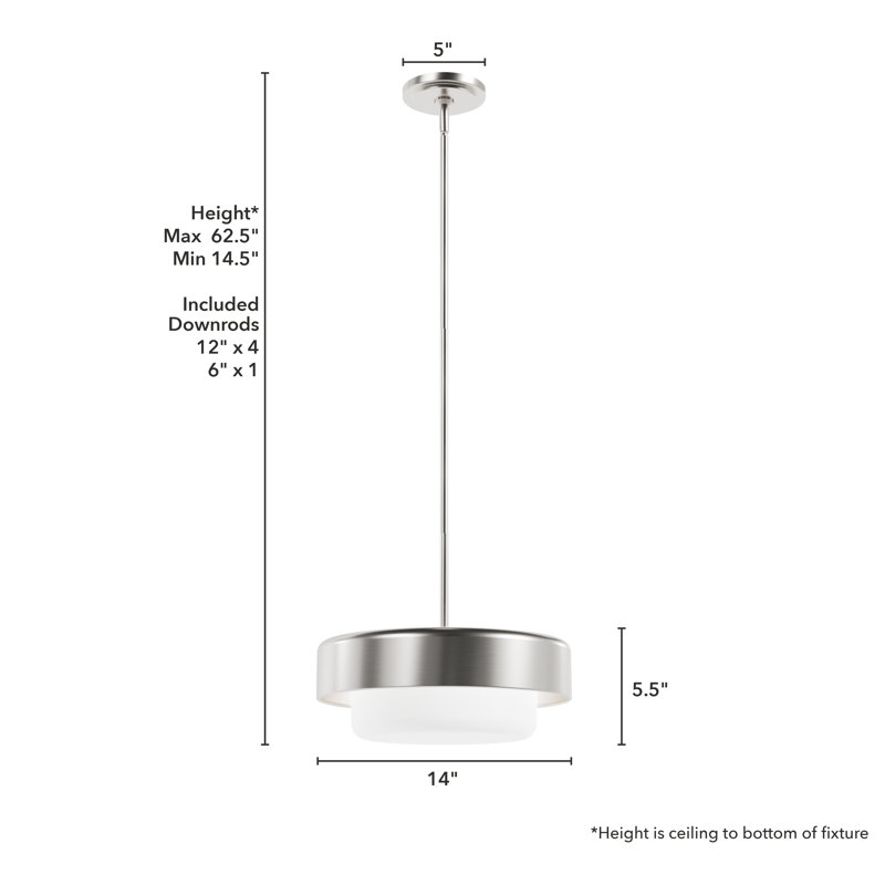 Station 2 - Light Drum Pendant, Brushed Nickel