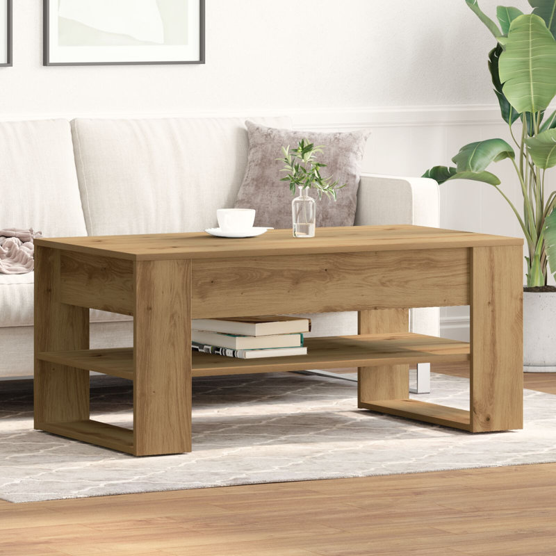 vidaXL Coffee Table Artisan Oak 40.16 x 21.65 x 17.72 in, Artisan Oak