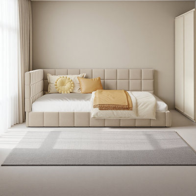 Full Size Upholstered Daybed/Sofa Bed Frame, Velvet