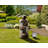 Caetana 28" Solar-Powered 4-Tier Outdoor Water Fountain