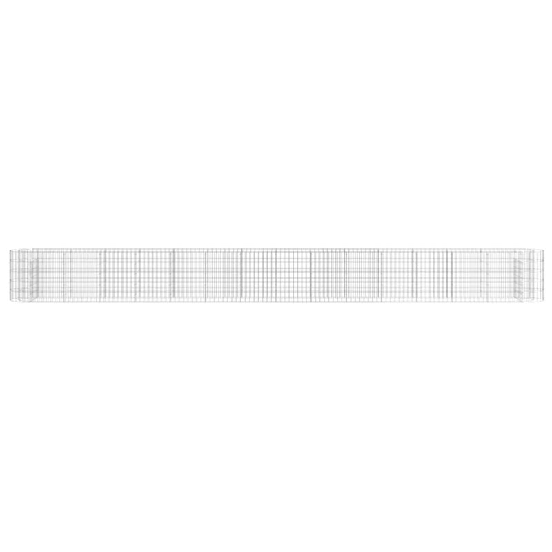 Dakota Fields Gabion Raised Bed Galvanised Iron, 540cm H x 50cm W x 50cm D