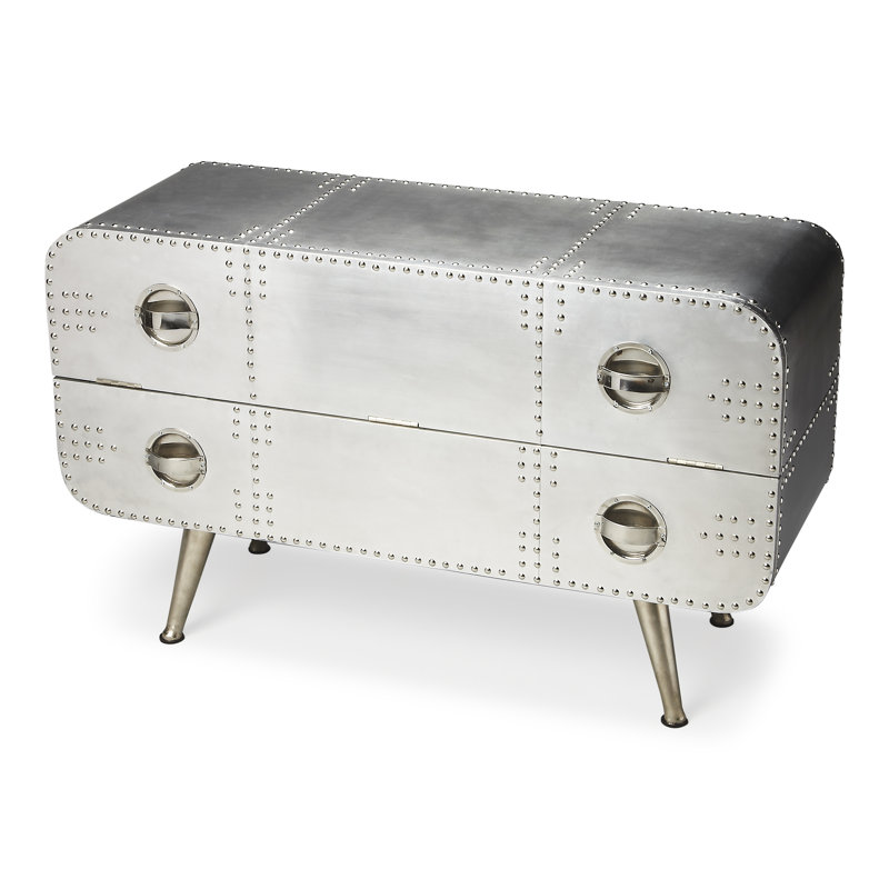 Commode décorative 2 tiroirs Woll