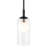 Burlington 1-Light Modern Dimmable Single Pendant Light in Matte Black with Clear Glass Shade
