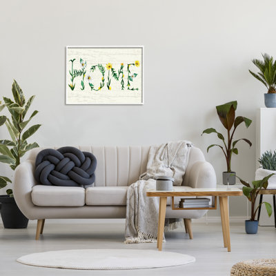 «Home Country Greeting Blissful Daisy Floral», art textuel sur bois