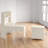 Ovia Writing Desk Office Set with Hutch-1700974762