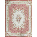 Hand-Knotted High-Quality Ivory and Green Area Rug