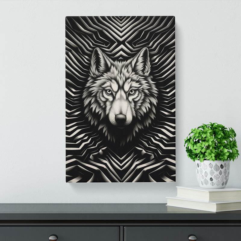 Wolf - Wrapped Canvas, 76cm H x 50cm W x 3cm D