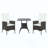 3 Piece Patio Bistro Set, Outdoor PE Wicker Furniture Conversation Set With Tufted Cushion Reclining Chairs & Coffee Table For Backyard, Lawn, Porch, Poolside, Balcony