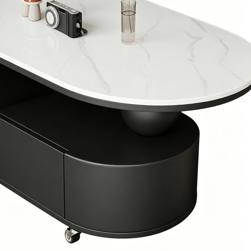 Mikole, Blanc / Gris, H 17,71 po x L 31,49 po x l 15,74 po, Noir