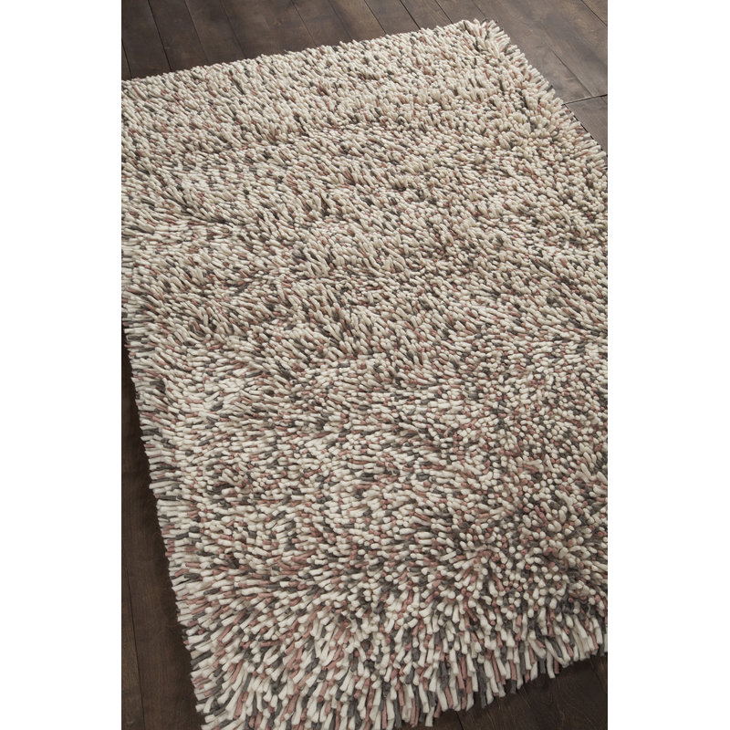 Imogen Wool Area Rug in Pink/Cream, Rectangle 5' x 7'6"