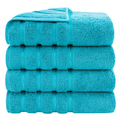 Edison Collection 100% Cotton 4 Piece Luxury Turkish Bath Towel Set