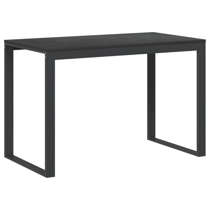 Abdalmalak Solid Wood Top Writing Desk, Black