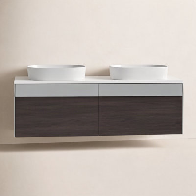 Lynwood 55" Cedar Double Bathroom Vanity