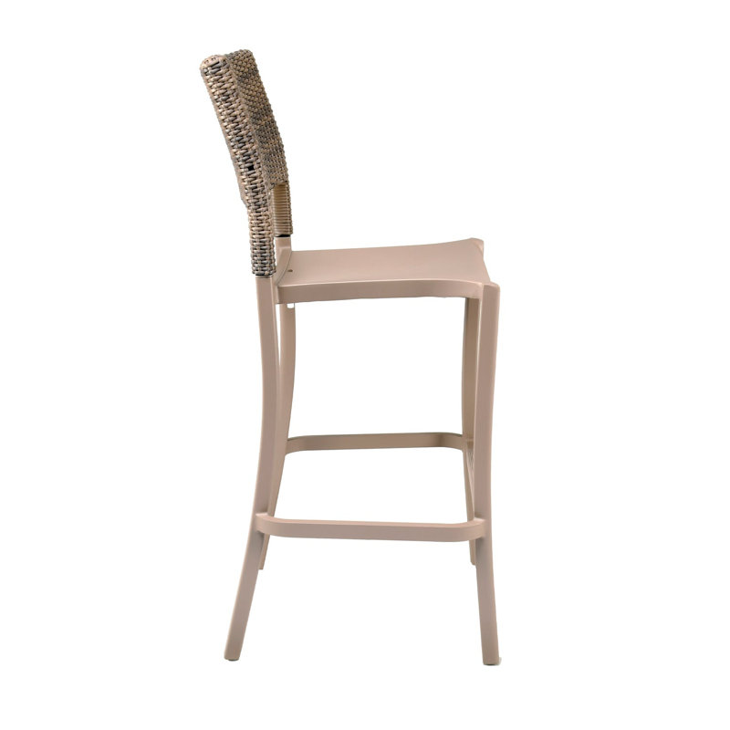 Tabouret de bar d'extérieur Java 30, Taupe, Beige